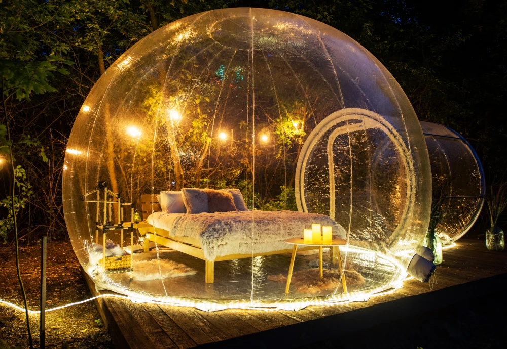 outdoor bubble tent for winter